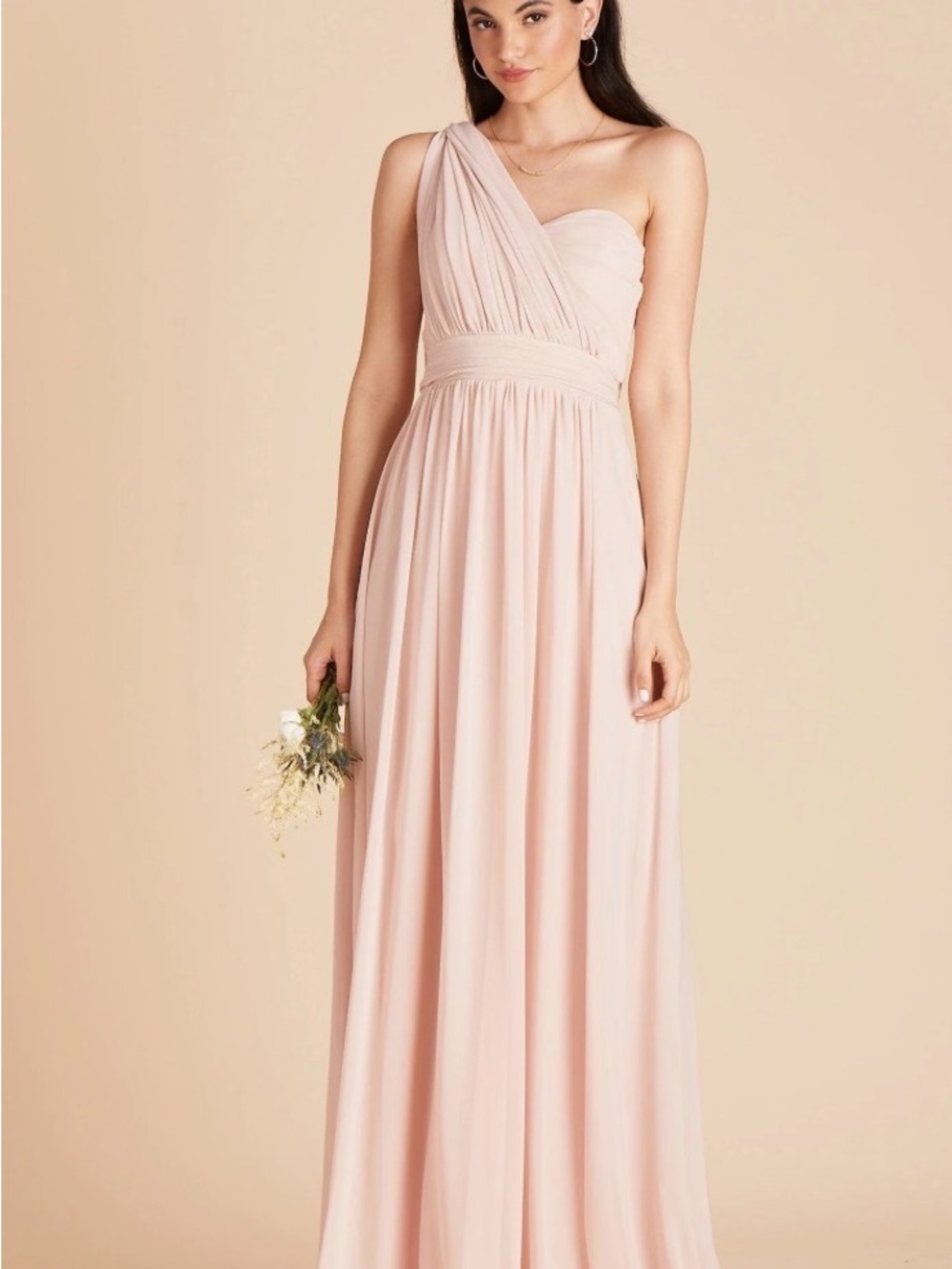 Birdy Grey Grace Chiffon Pale Blush Convertible Maxi Gown